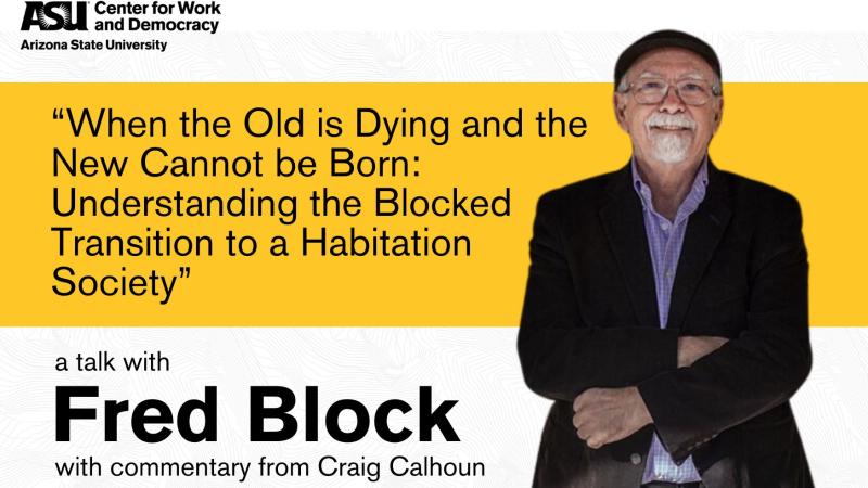 Banner for Fred Block event