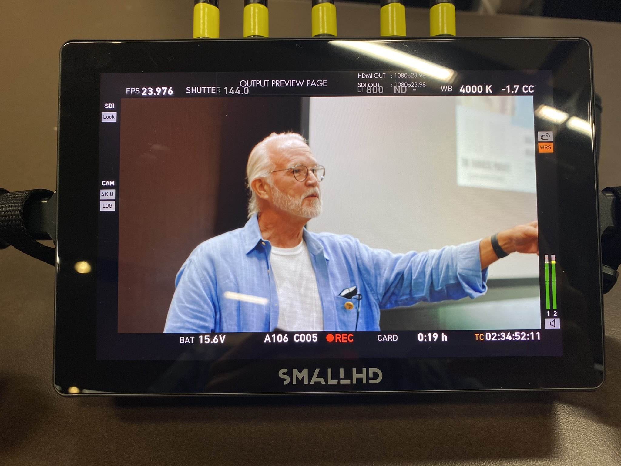 Craig Calhoun engages the crowd.
